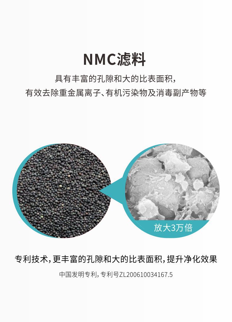 凈易陶瓷膜濾芯內裝NMC濾料有效去除水中重金屬離子