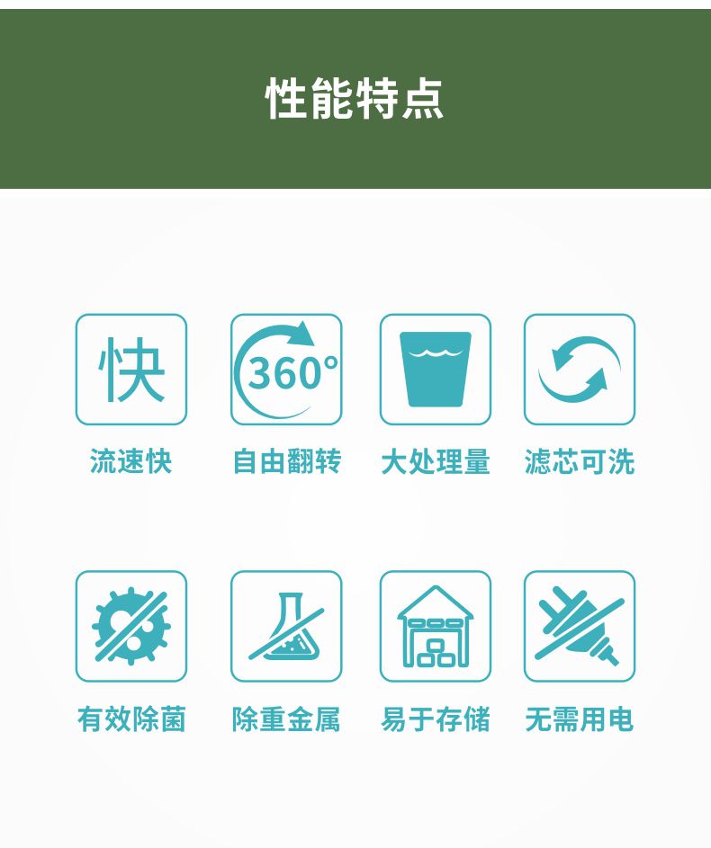 凈易單兵連排野外水質(zhì)凈化器性能特點(diǎn)