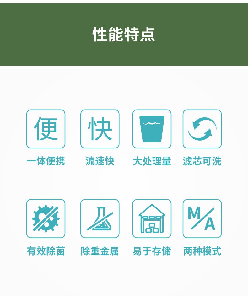 凈易野外應(yīng)急救災(zāi)凈水器性能特點(diǎn)